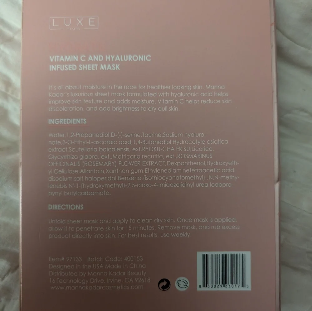 Luxe Hydrate Intense Night Sheet Mask - Pink